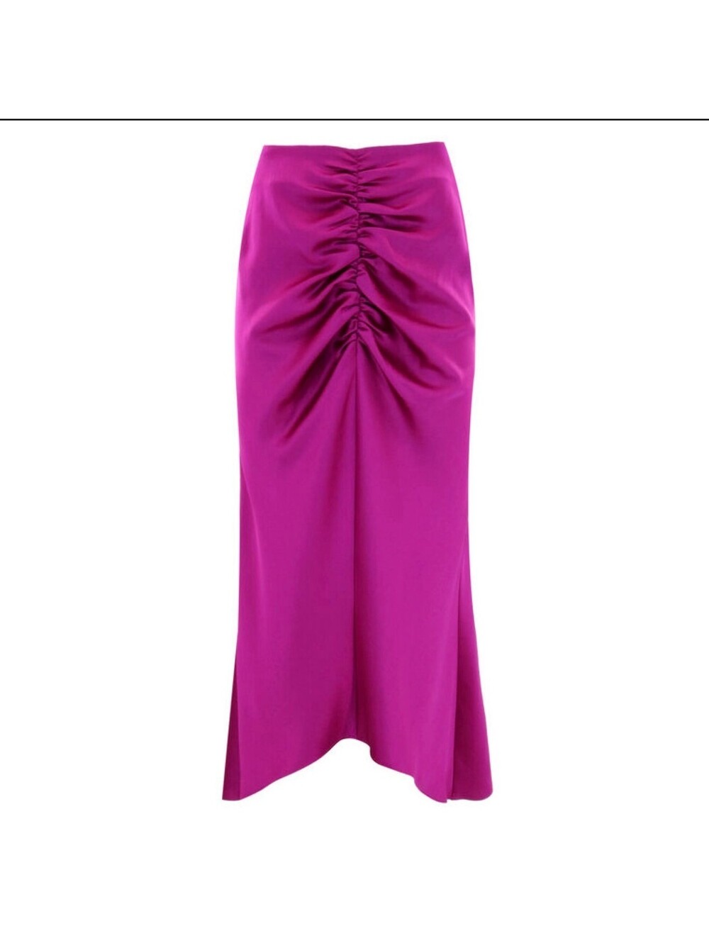 TRINA TURK Aspen satin magenta fuchsia ruched draped maxi skirt size 4 NWT